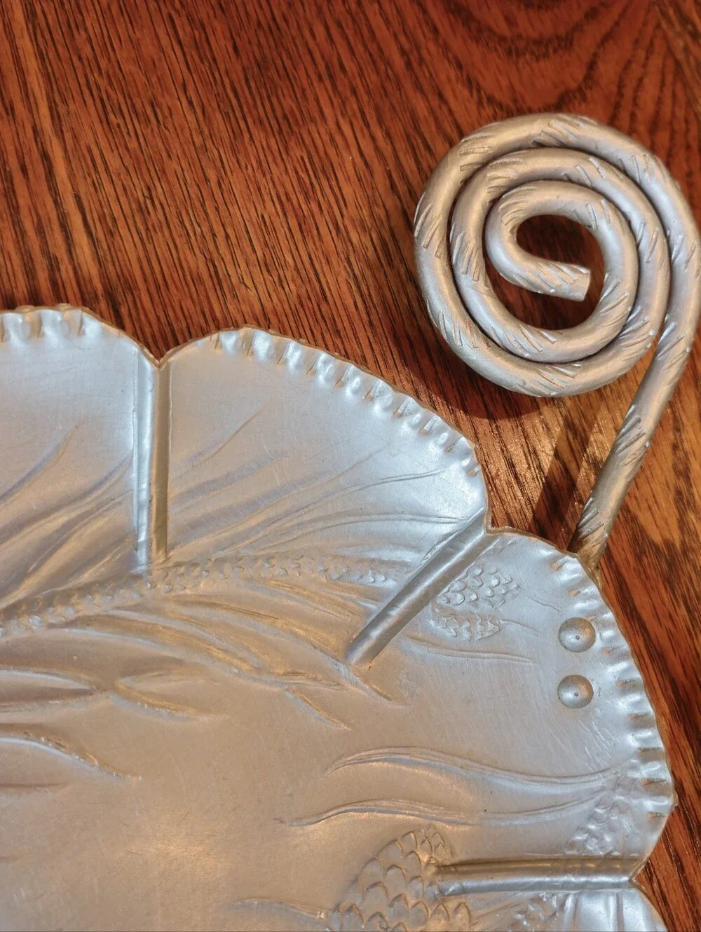 VINTAGE 1960 ALUMINUM CANDY DISHES (2l Embossed Pine Cones And Branches